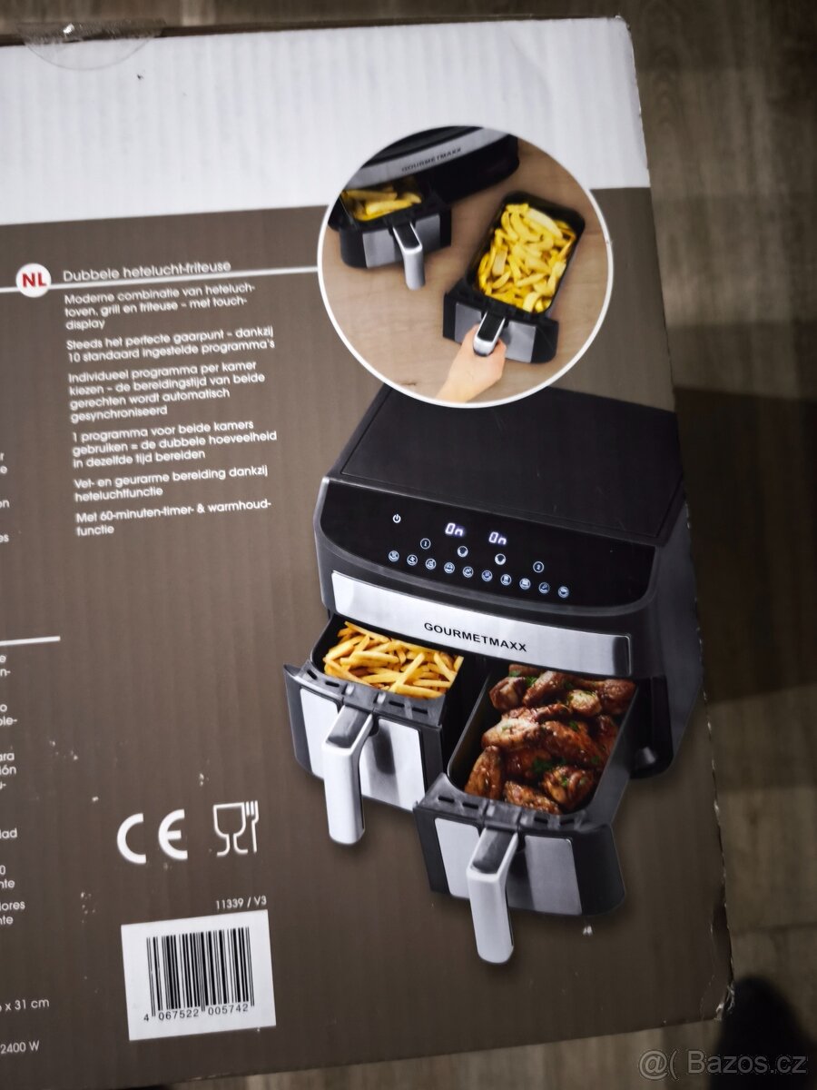 Dvoukomorová horkovzdušná fritéza GOURMETmaxx - 2