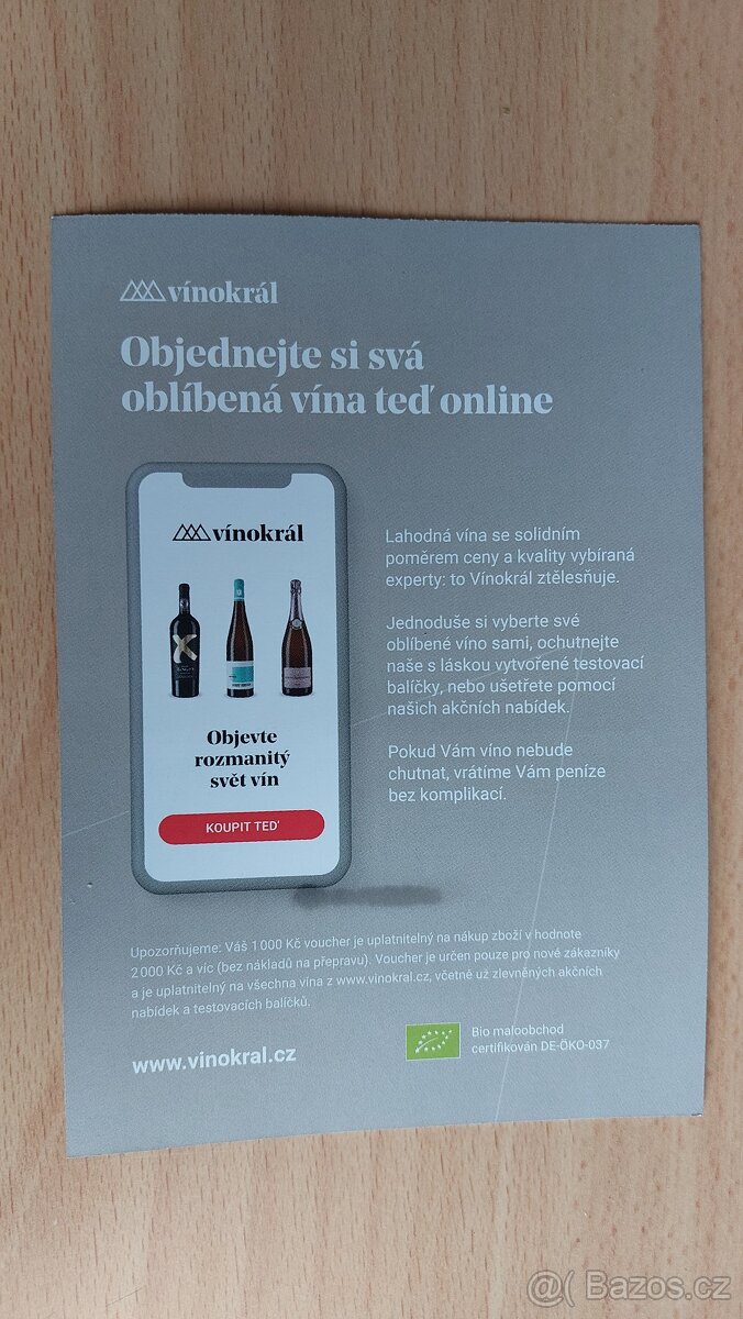 Voucher vínokrál 1000 Kč - 2