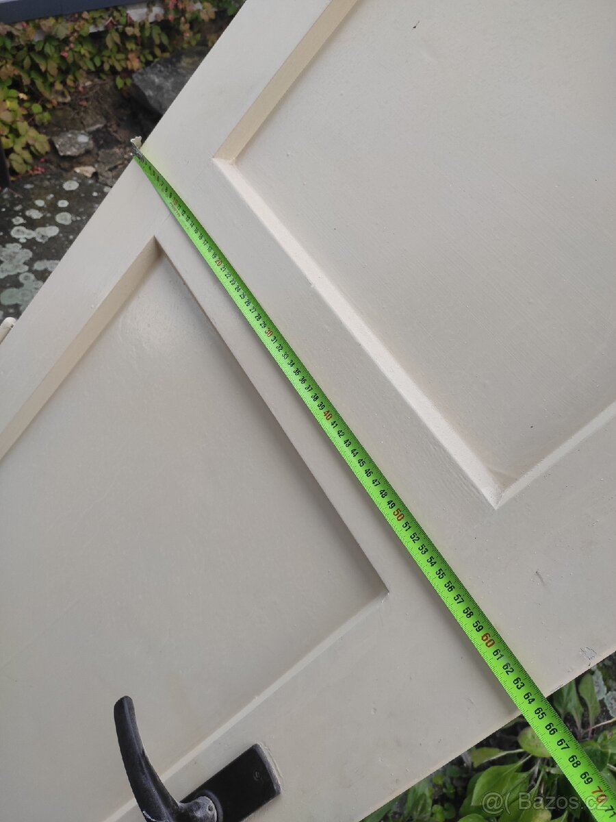 Dřevěné dveře bílé 60 x 200 cm - 2