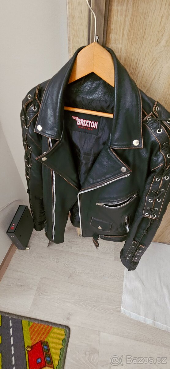 Kožená bunda - křivák Brixton - 2