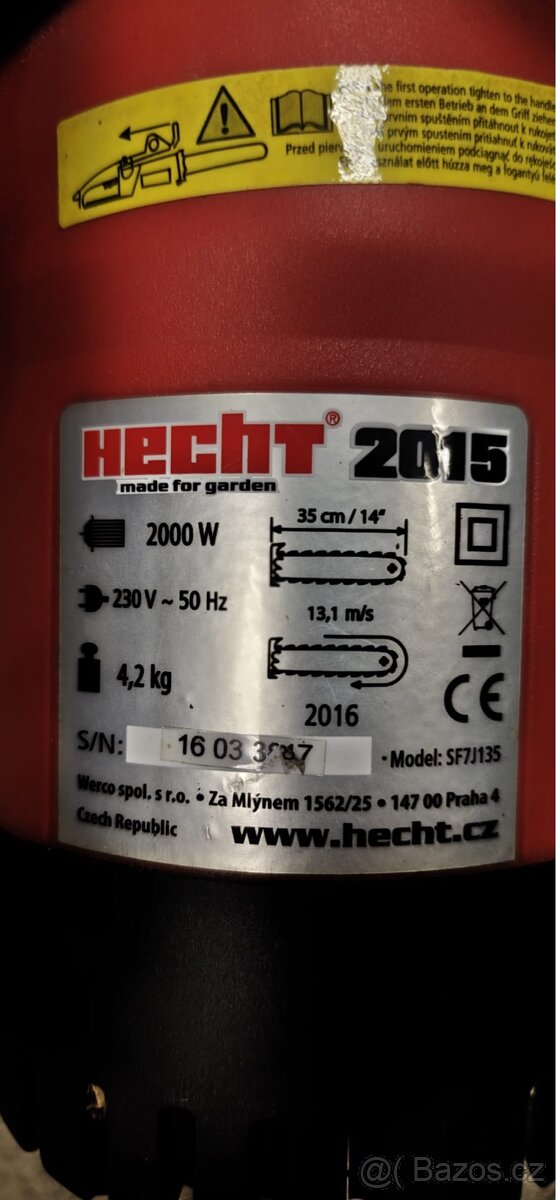 Elektrická řetězová pila Hecht - 2