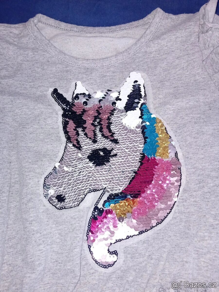 Mikinové šaty s jednorožcem - 2