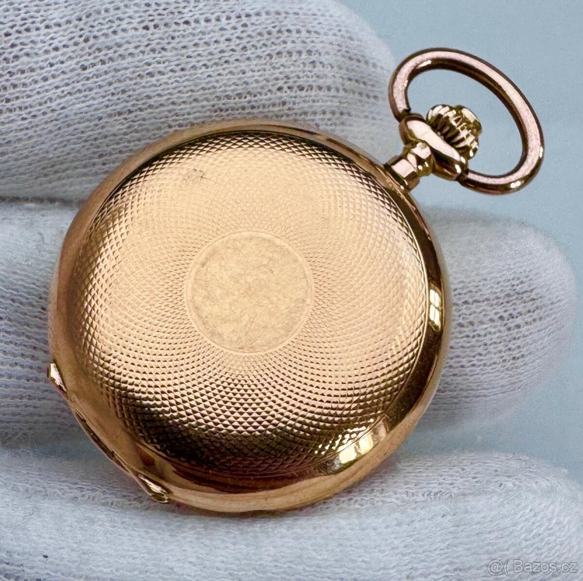 14K CELO ZLATÉ TŘÍPLÁŠŤOVÉ KAPESNÍ HODINKY GRAZIOSA - 2