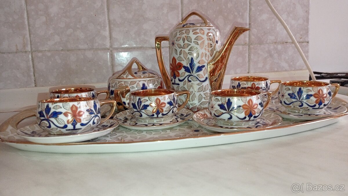 Kávový servis Bohemia - Donatello, art deco - 2