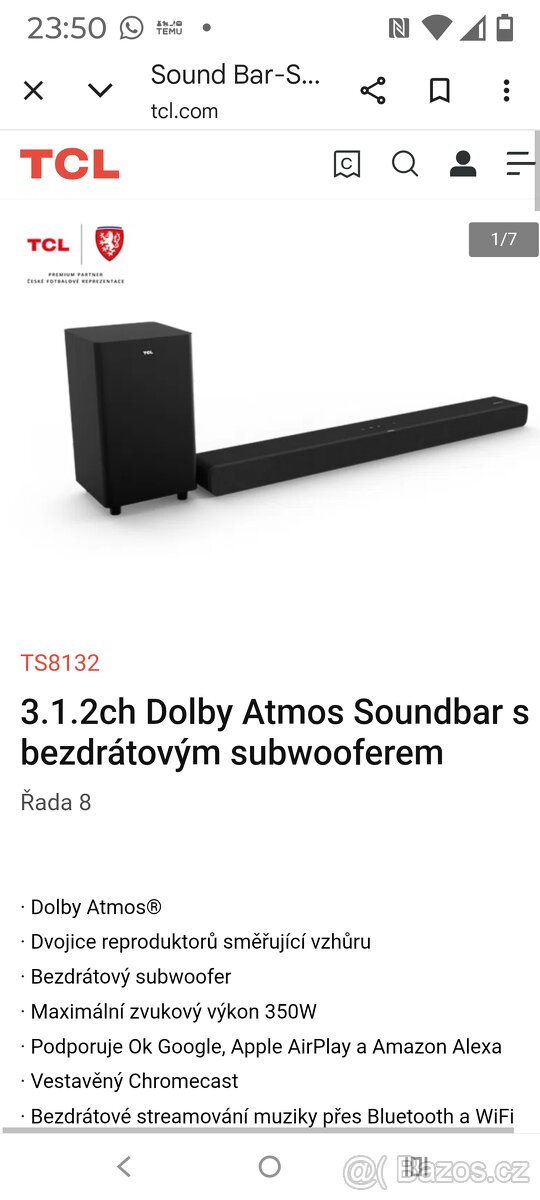 Soundbar TCL TS 8132 - 2