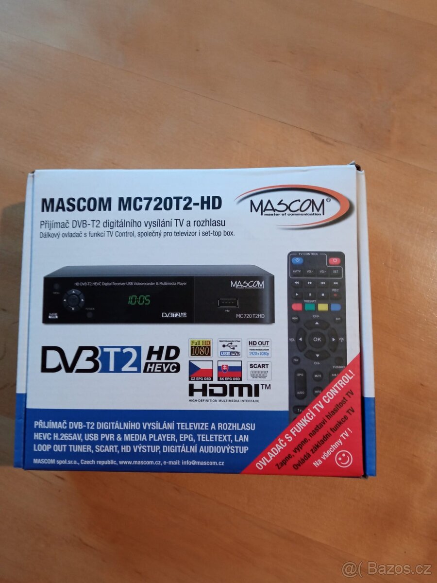Prodám nový TV set-top box Mascom - 2