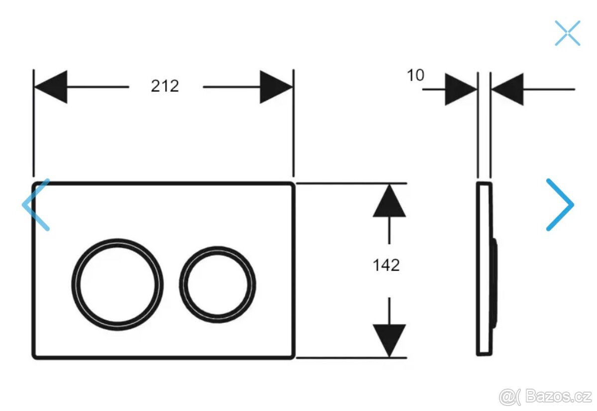 Geberit Omega20 - Ovládání splachování - 2