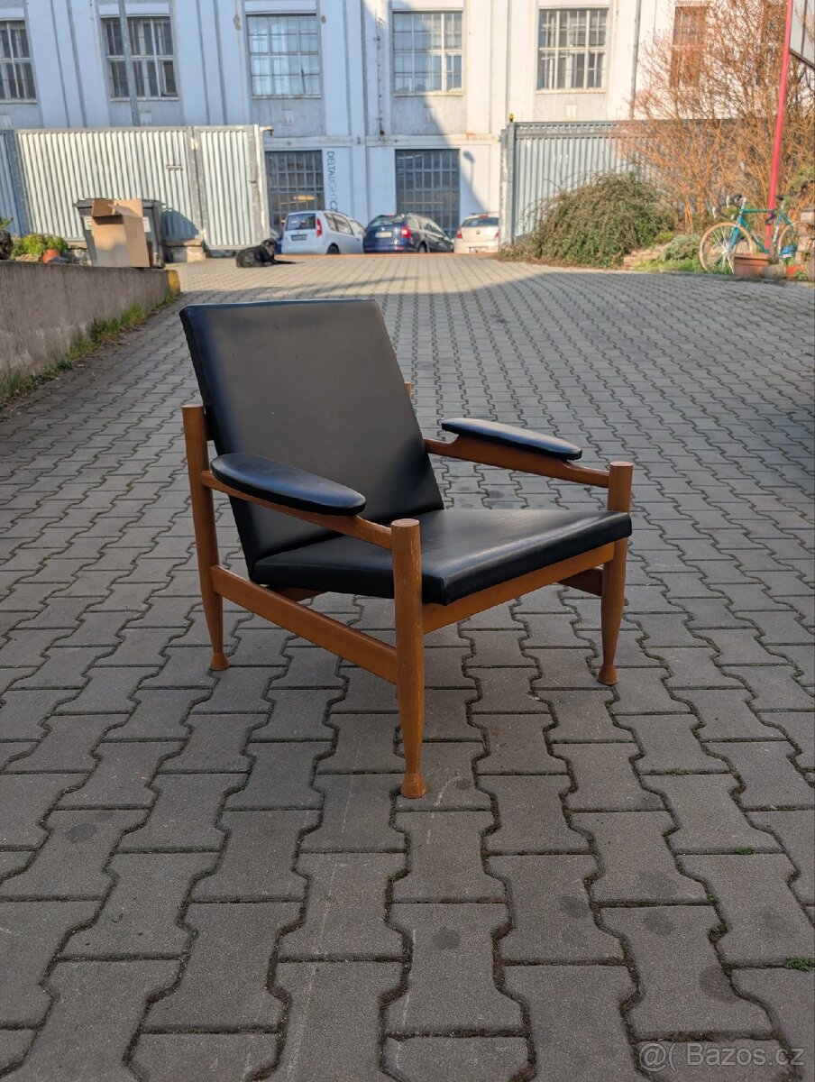 Retro designové křeslo - koženka - 2