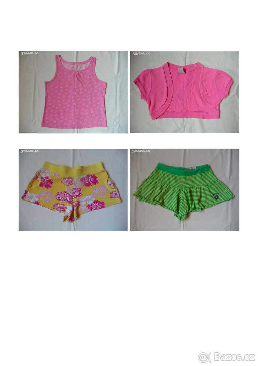 Letní balíček vel. 122 - šaty, kraťase... - 2