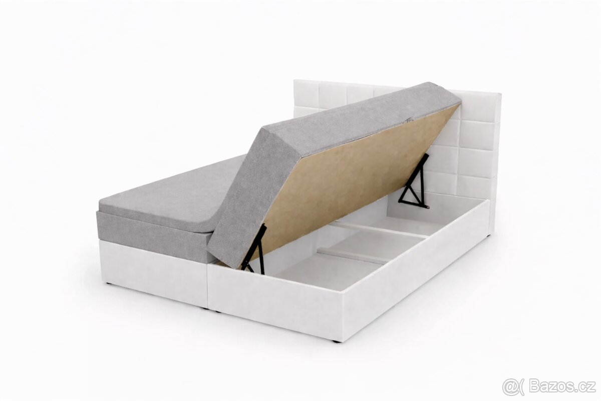 Postel boxpring včetně úložných prostorů, matrací NOVÁ - 2