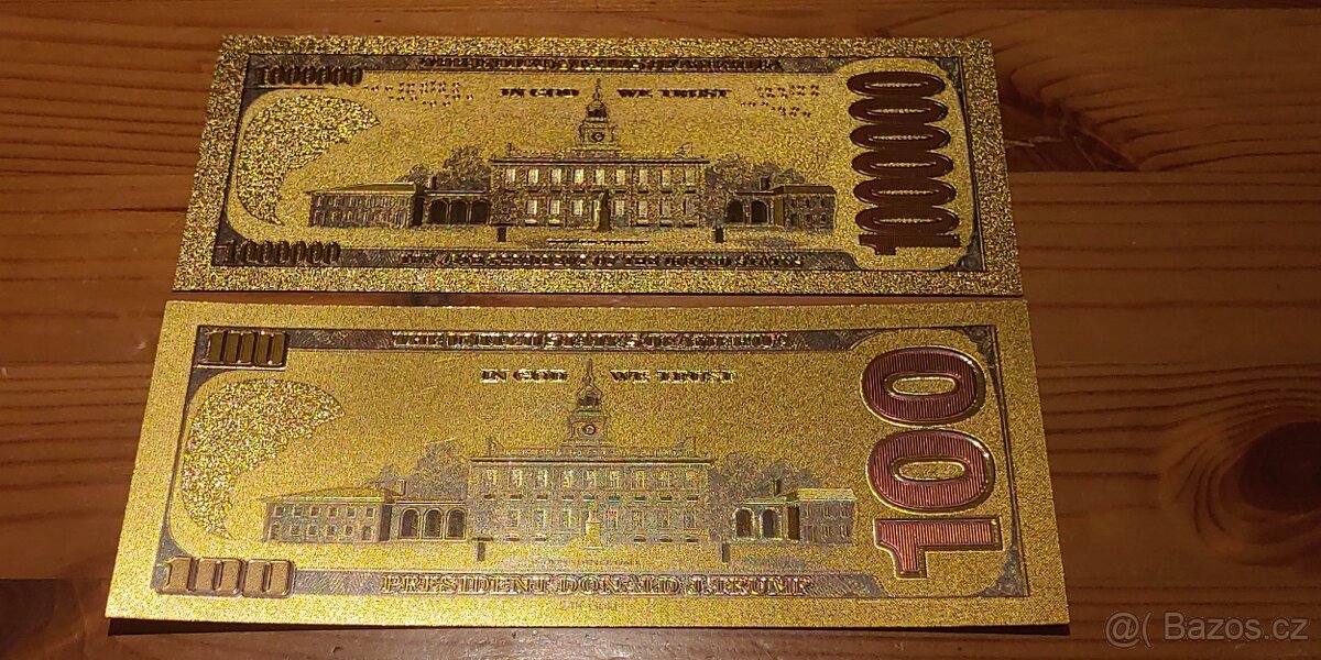 24K pozl. bankovky TRUMP 2020 - investice - 2