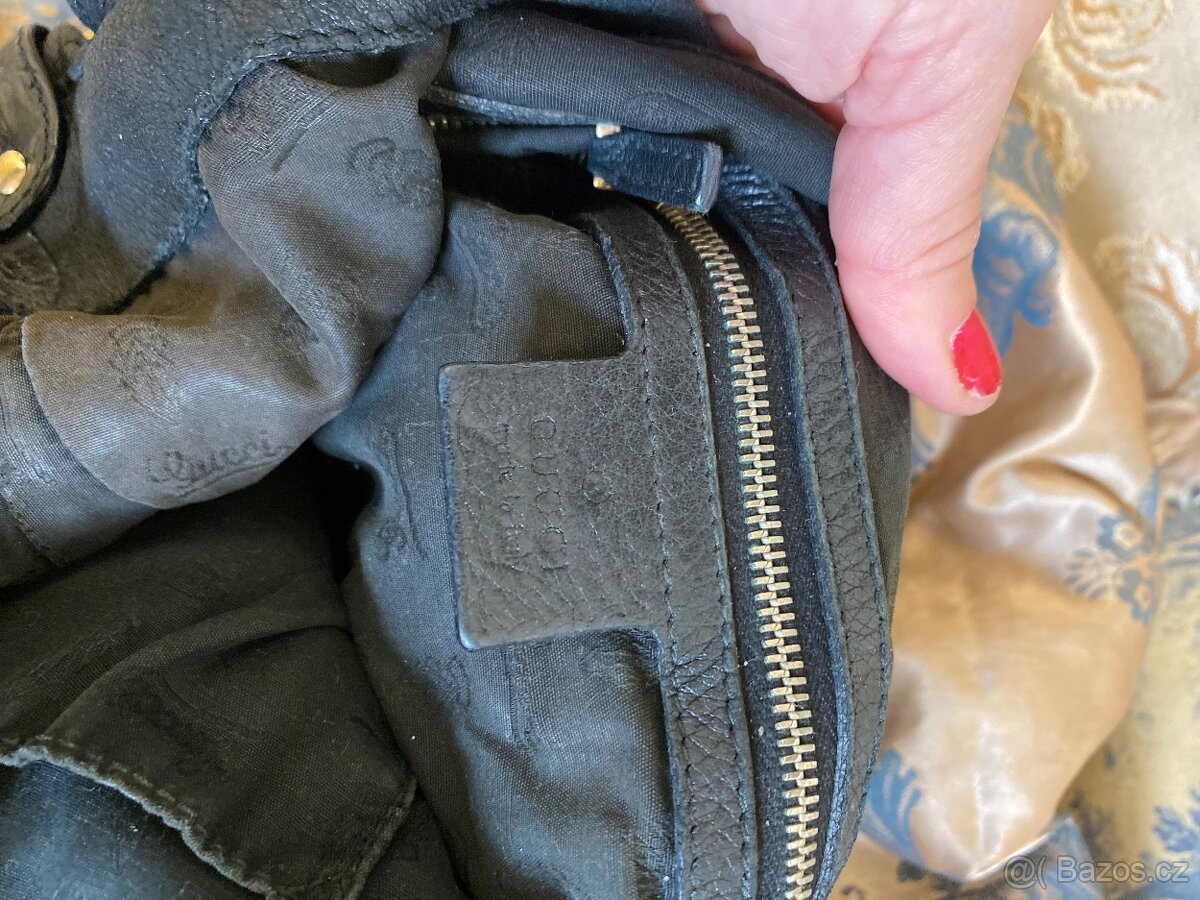 GUCCI G Wave Black Leather Bag kozena kabelka - 2