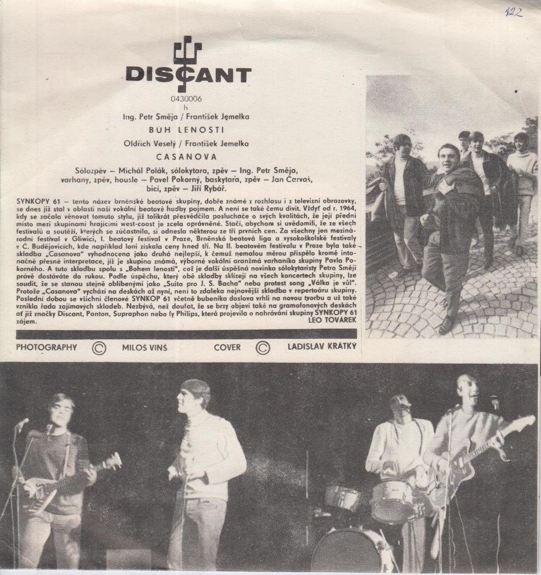 Synkopy 61 – Bůh Lenosti / Casanova (SP) - 2