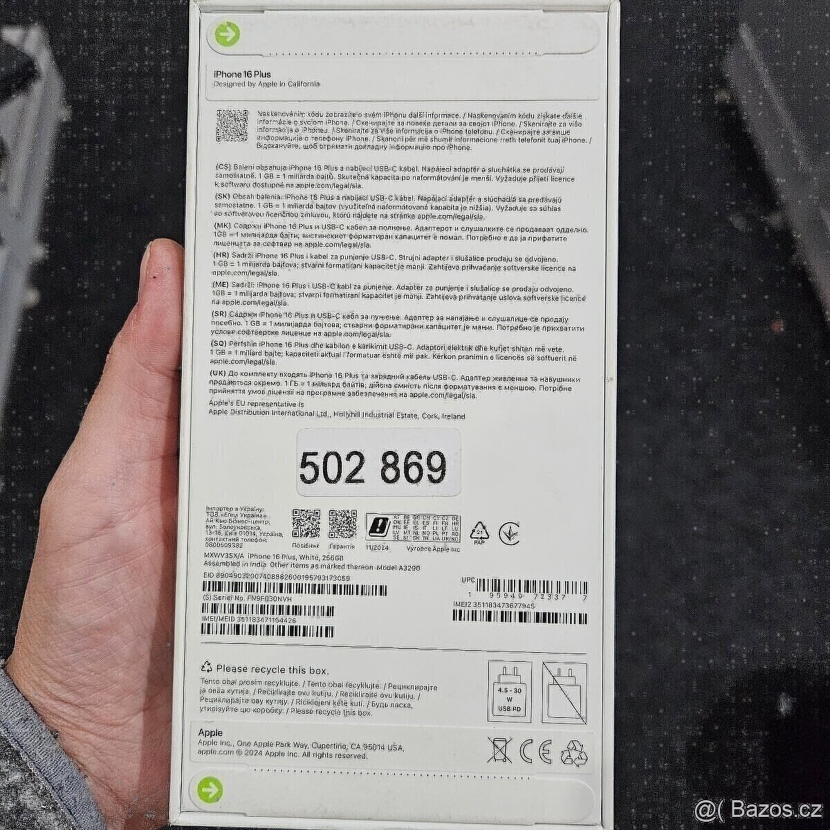 Apple iPhone 16 plus, 256GB bílá 24měsíců záruka - 2