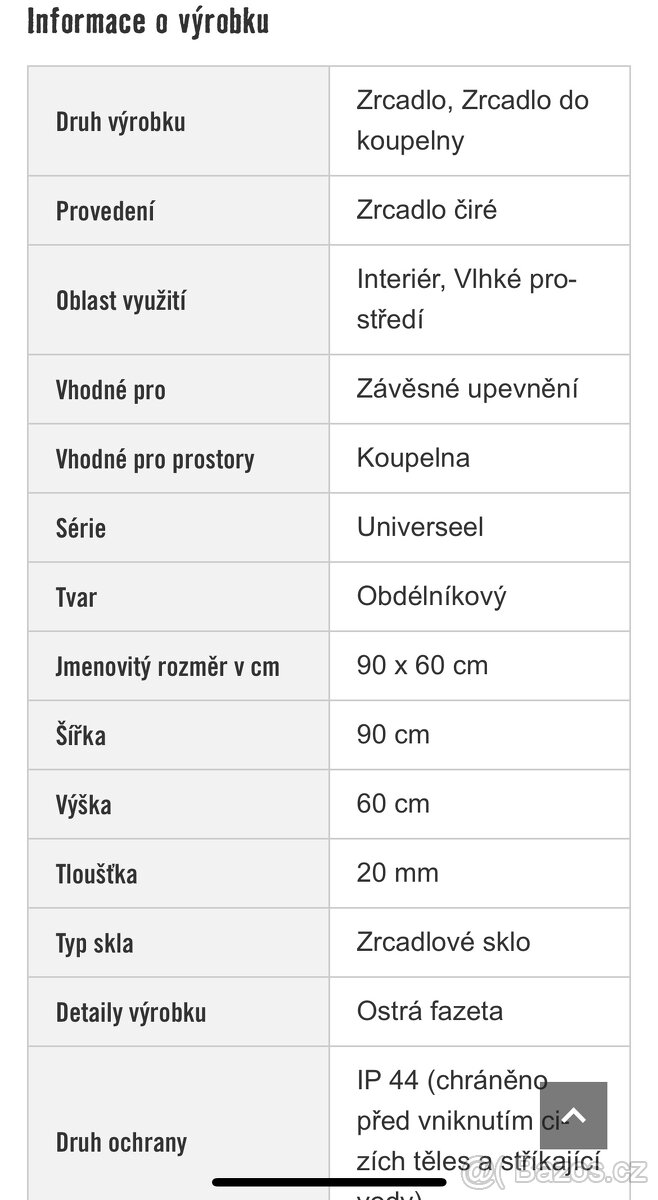 Zrcadlo do koupelny PORTO - 2