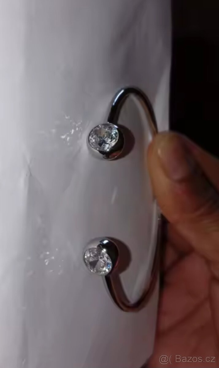 Nový dámský stříbrný náramek otevřený 925 třpytivý - 2