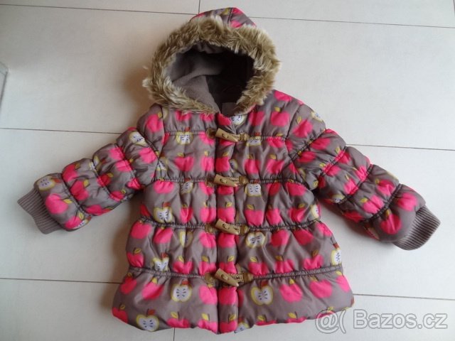 ZIMNÍ JABLÍČKOVÁ BUNDA NEXT+ ČEPICE SE ŠÁLOU VELIKOST 104 - 2