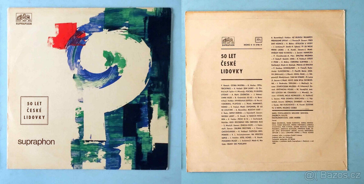 LP desky česká dechovka 14ks + USA dechovka 6ks - 2