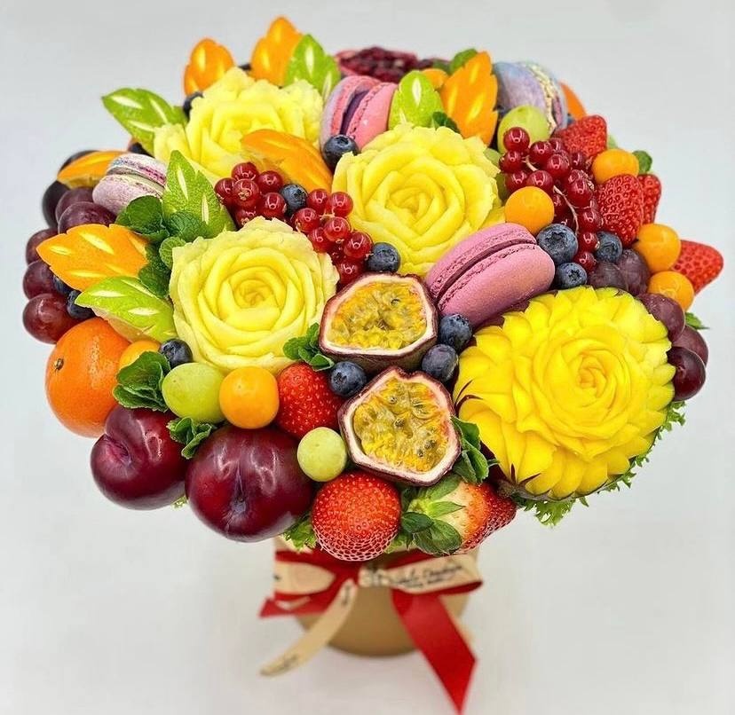 Ovocné kytice s karvingem – originální dárky - 2
