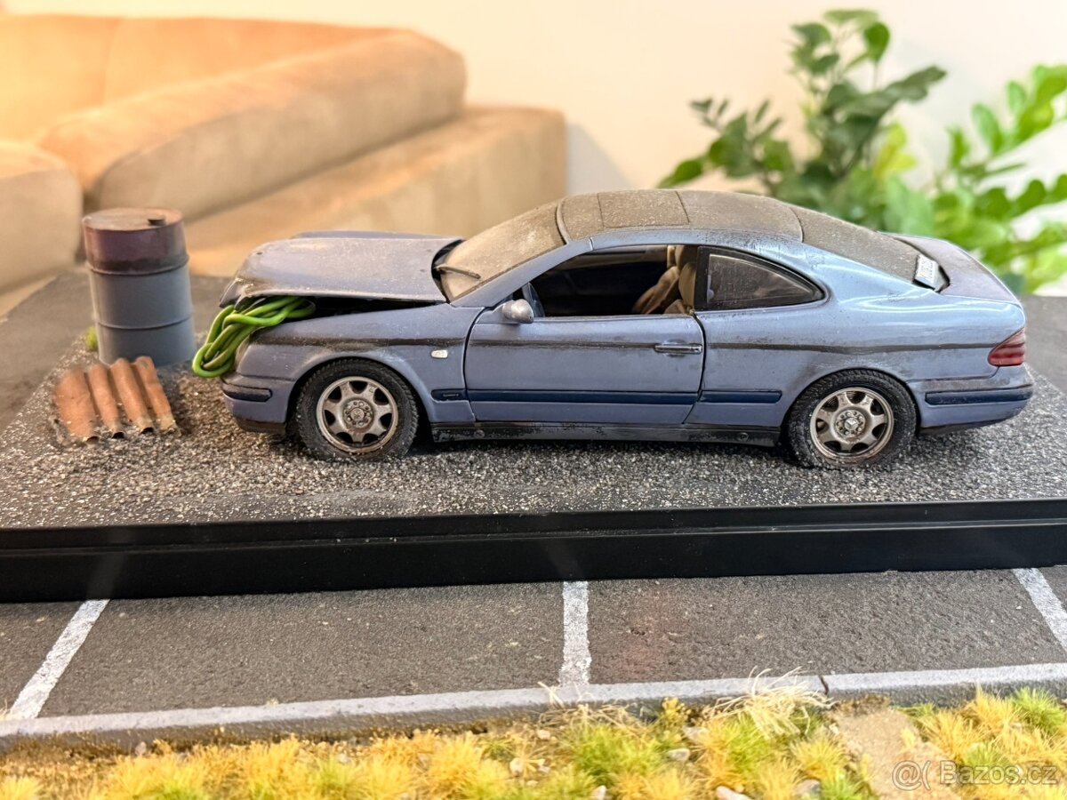 VRAK - 1:18 Mercedes-Benz CLK 230 Coupe - Modrá - ANSON - 2