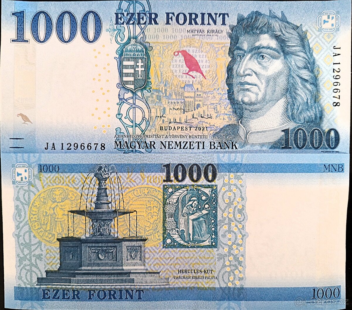 1000 forintů Maďarsko 2021 UNC Pick #203c - 2