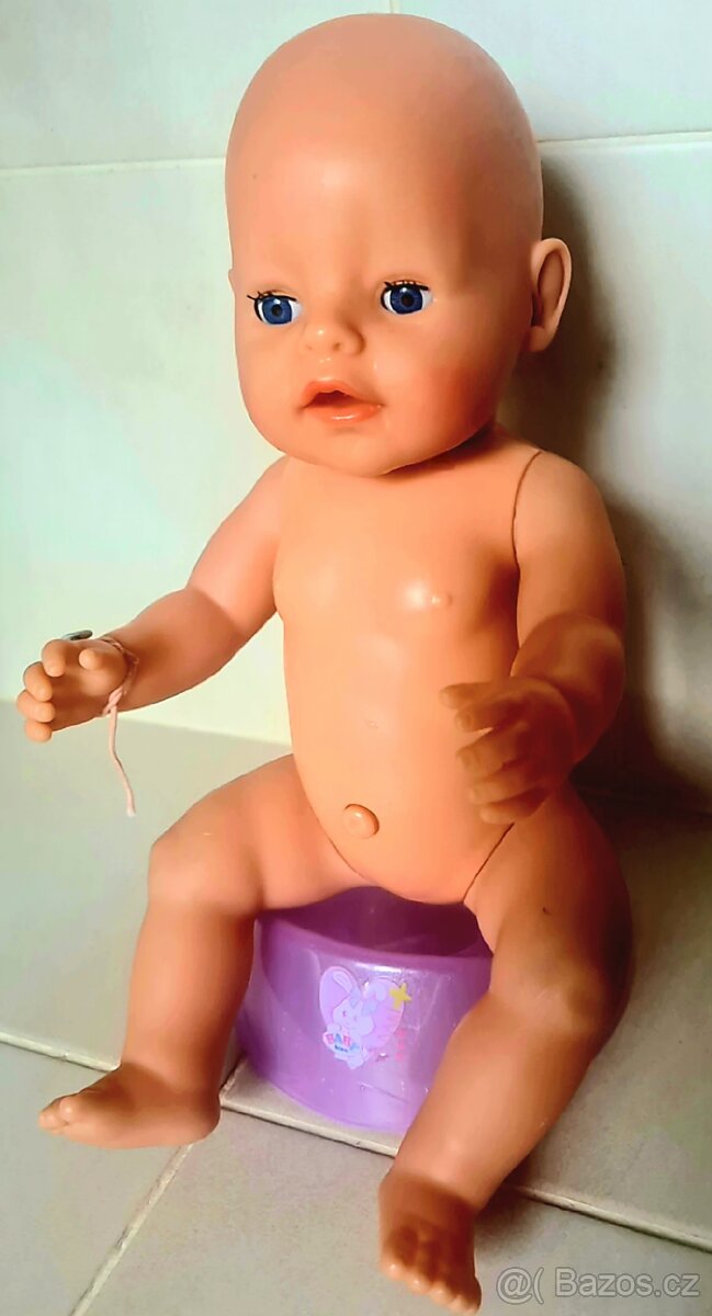 BABY Born - holčička, čůrací (Zapf Creation) -nočník,vanička - 2