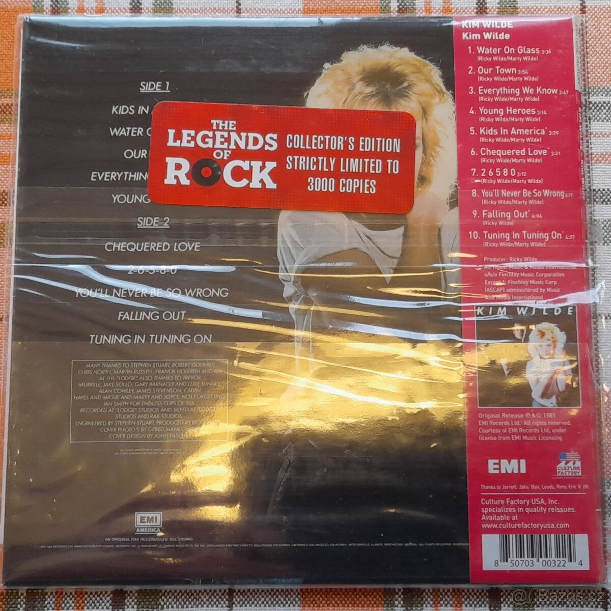 CD KIM WILDE - 1981 USA NOVE VINYL REPLICA - 2