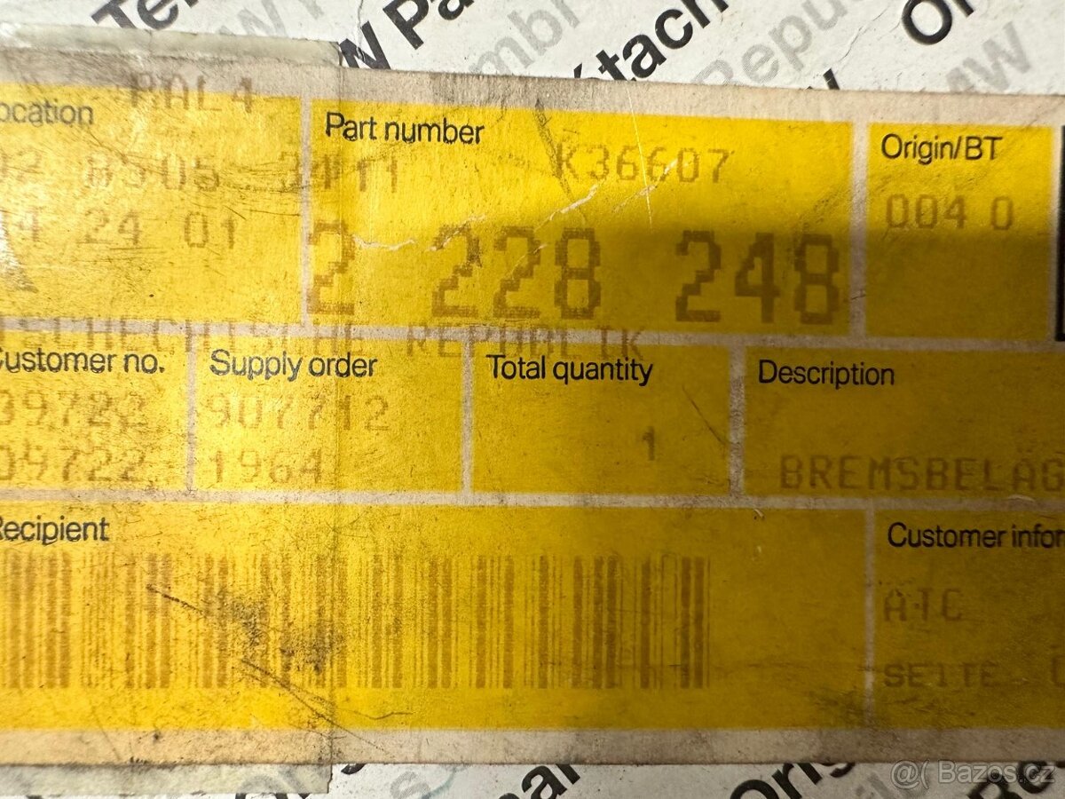 Brzdové destičky BMW e34 - 2