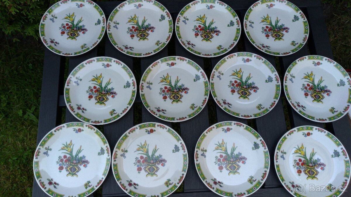 Dezertní retro talíře folklor EPIAG D.F. Carlsbad - 2