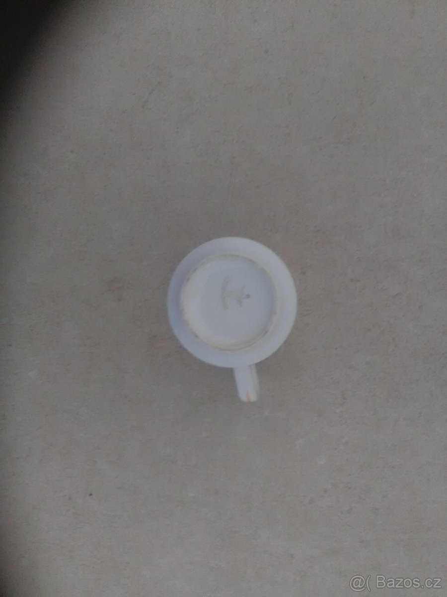 Retro porcelánové hrnečky s podšálky - 2