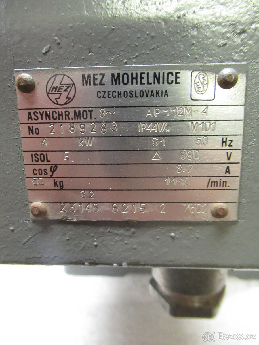 NEPOUŽITÝ patkový elektromotor 380V.4kw-1440ot-CIRKULÁRKA - 2