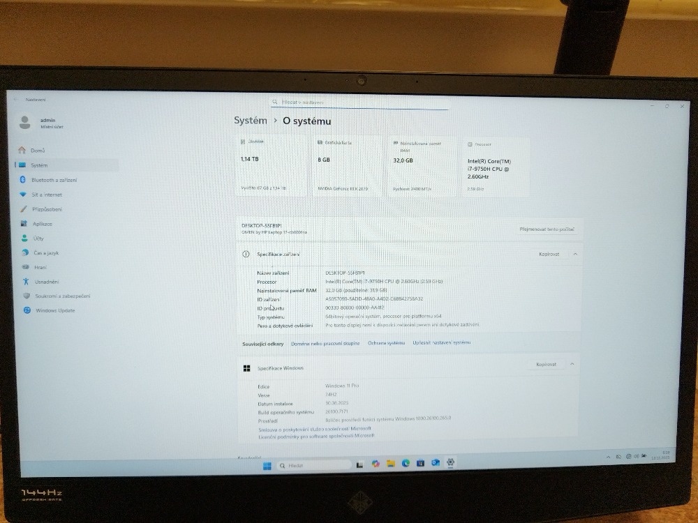 Herní notebook HP OMEN 17-cb0001na - 2