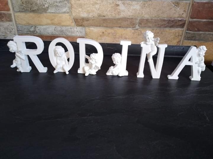 Dekorace Andělská pismena - 2