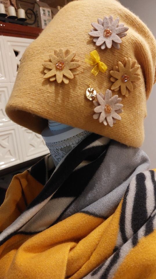 Dámská čepice zn. Kamea barva hořčice - 2