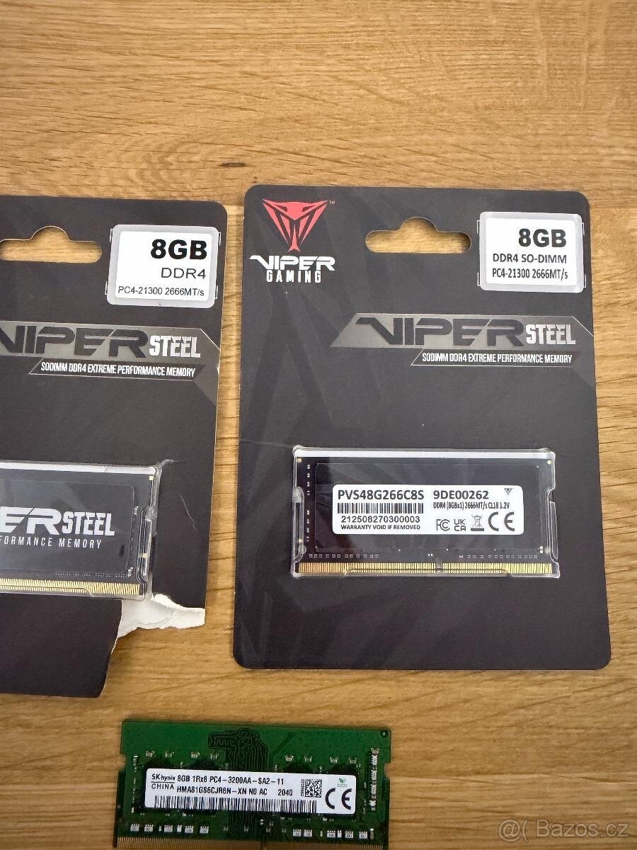 8GB DDR4 RAM pro notebook 8ks - 2