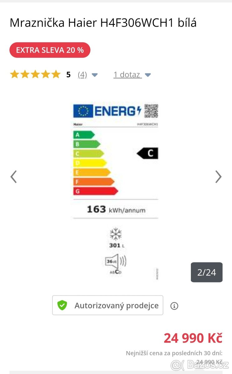 Mrazák šuplikovy haier - 2