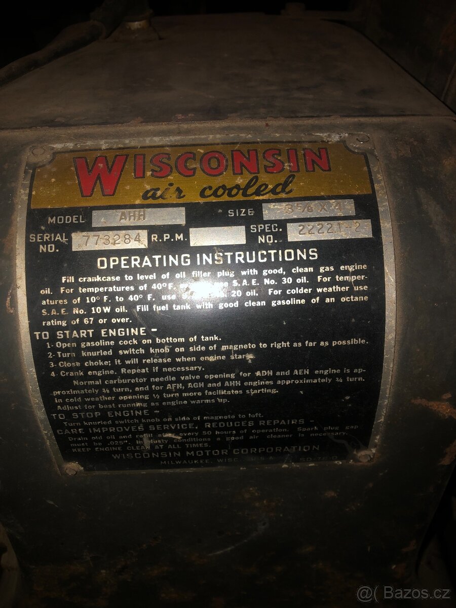 Historicky motor Wisconsin - 2