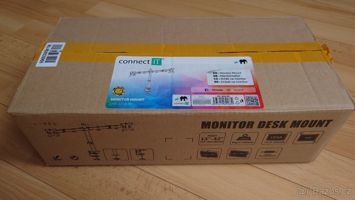 Stolní držák Connect IT TwinArm na 2 monitory, VESA - 2