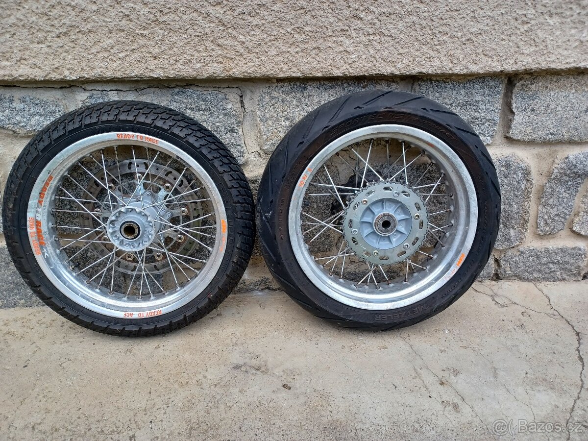 KTM LC4 640 - 620 KOLA, TLUMIČE, PUMPY, BRZDIČE ...