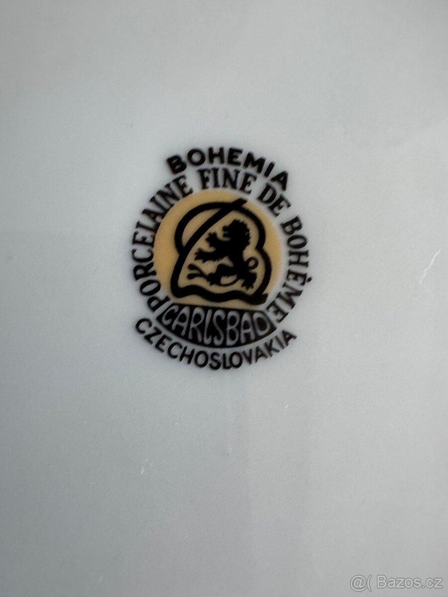 Talíře Carslbad Czechoslovakia Bohemia 31x kusů sada - 2