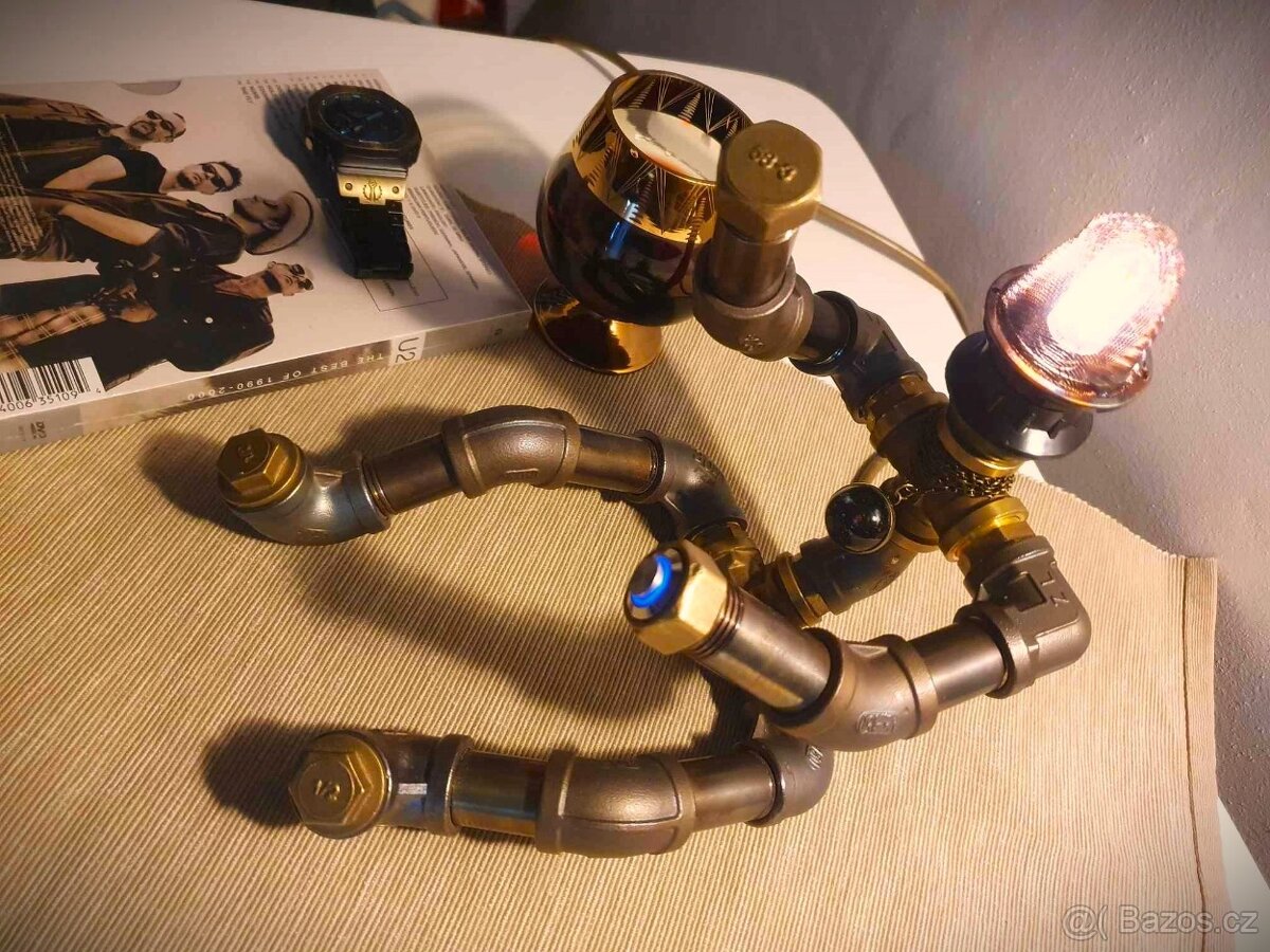 stolní noční lampa retro industrial stolní noční dekorace - 2