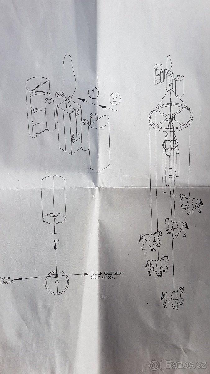 Nový dětský kolotoč nad postýlku s koníky a zvonkohrou - 2