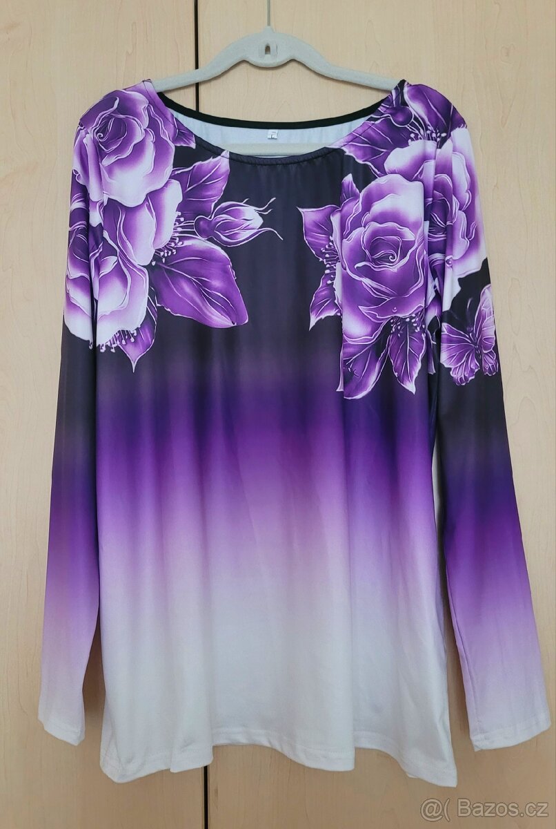 Dámské elegantní triko, vel. L - 2