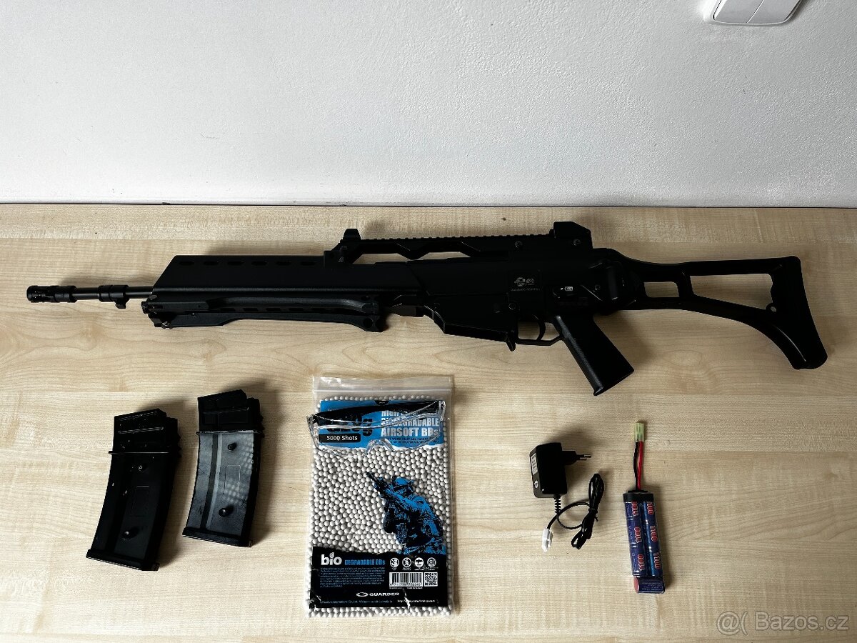 Airsoft eletrická G36 Long Černá - Warrior - 2