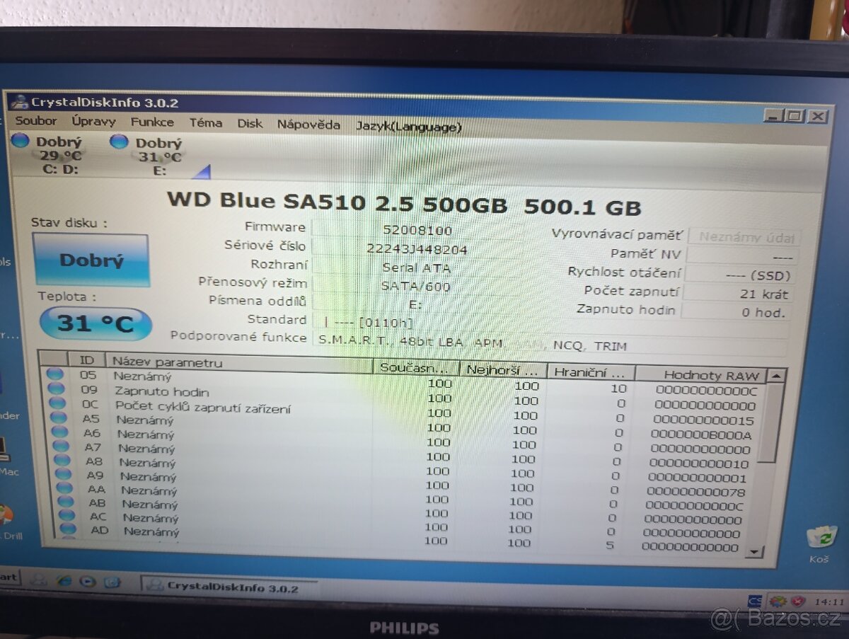 SSD 500gb zánovní - 2