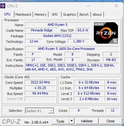 Ryzen 5 1600 - 2