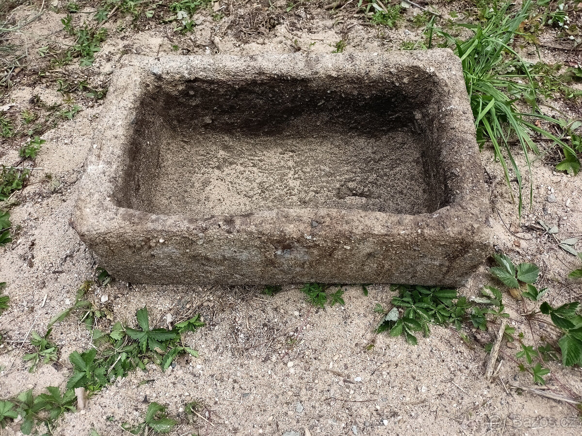 Betonový žlab, koryto, květník, nádoba, dekorace - 2