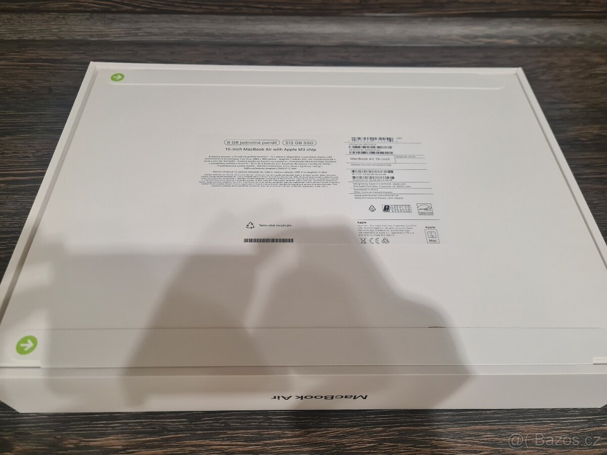 Apple MacBook Air 15" M3 2024 Temně inkoustový - Nový /BRNO - 2