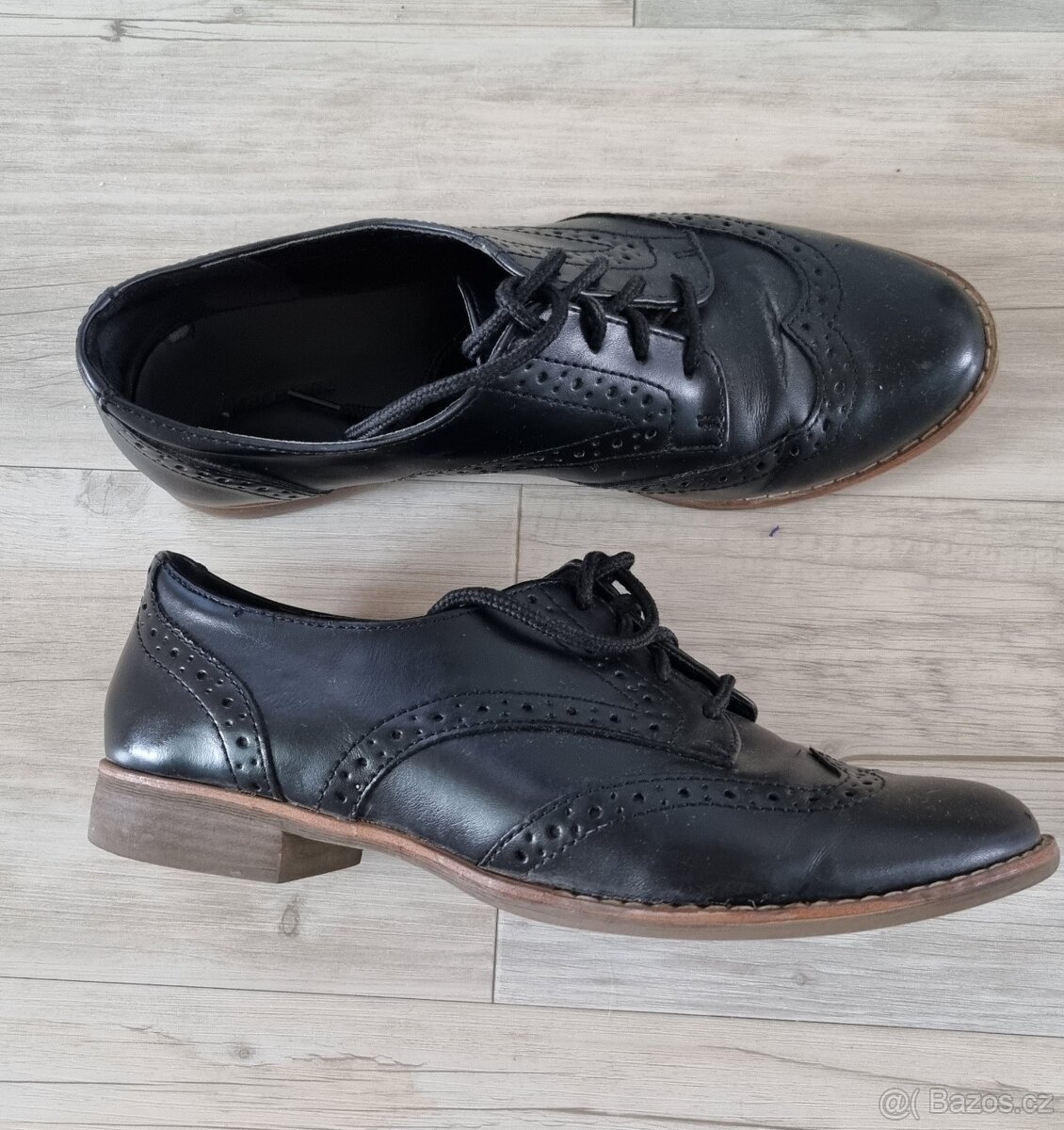 Černé kožené boty, vel 37 - 2