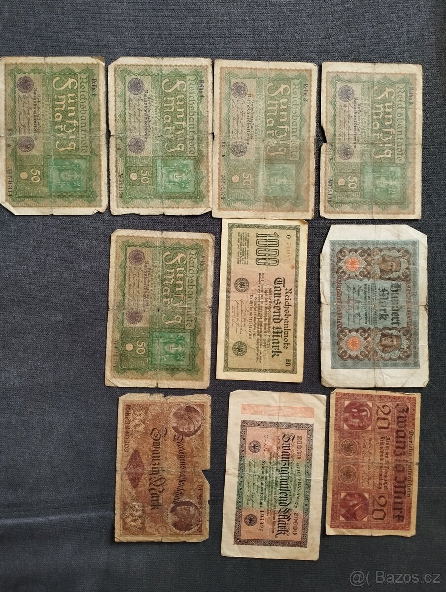 Staré německé bankovky - 2